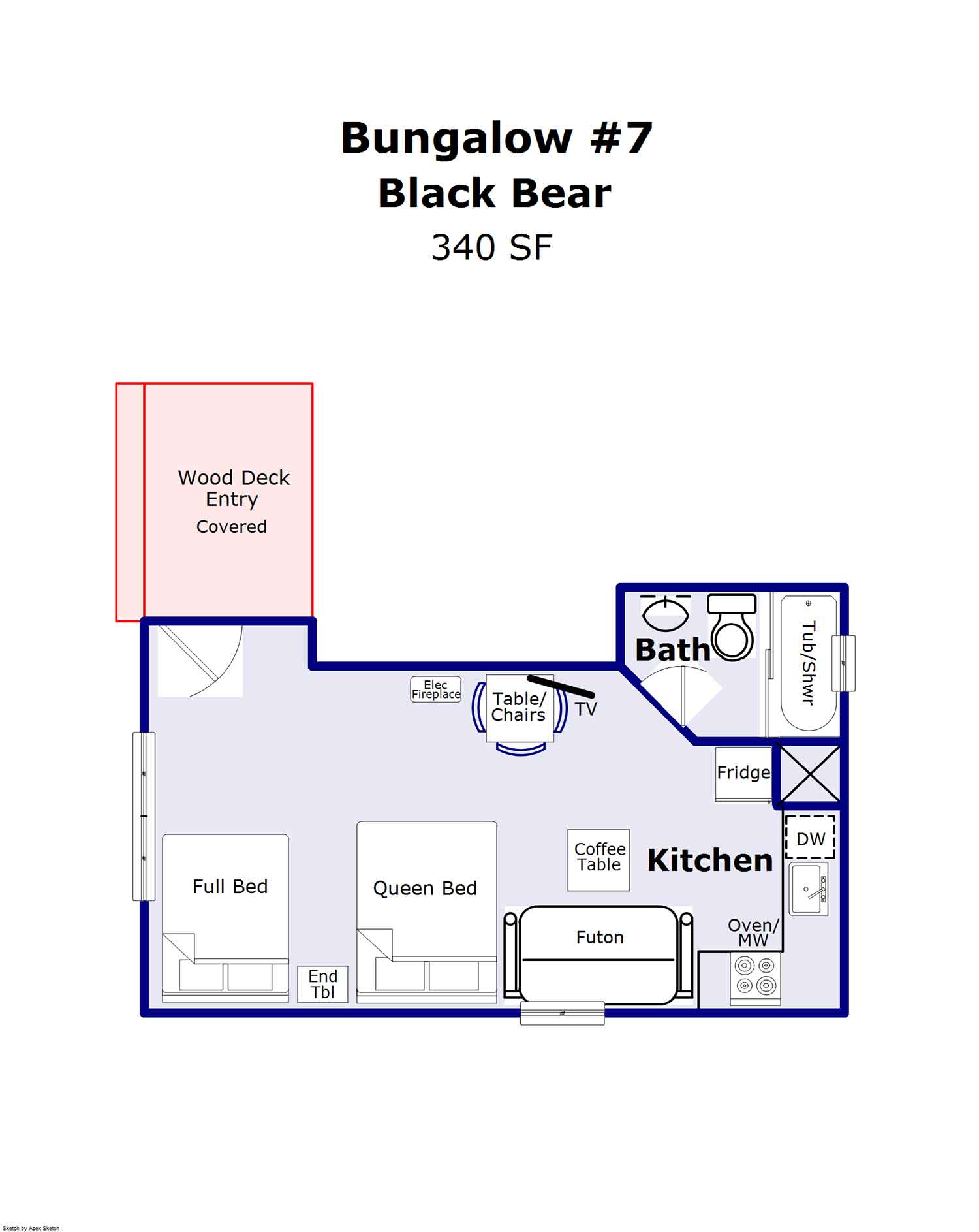 Cabin 7 Black Bear floor plan