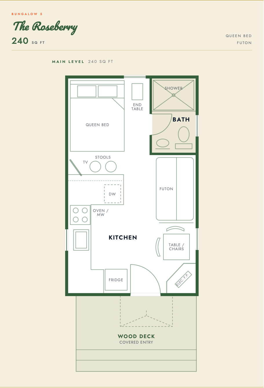 Cabin 5 The Roseberry floor plan