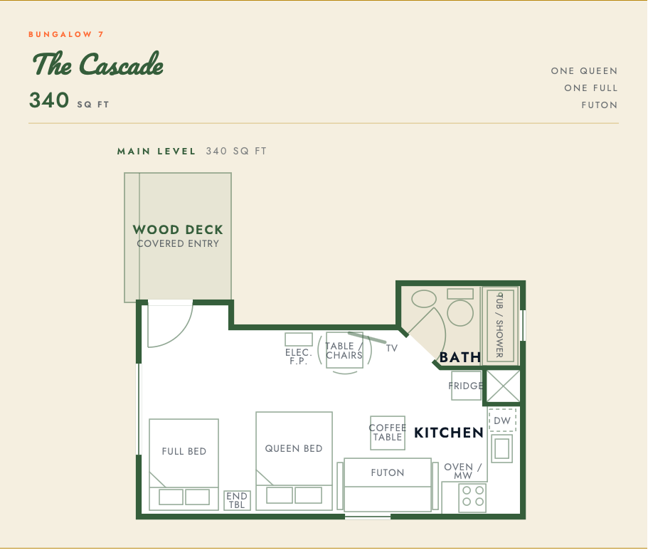 Cabin 7 The Cascade floor plan