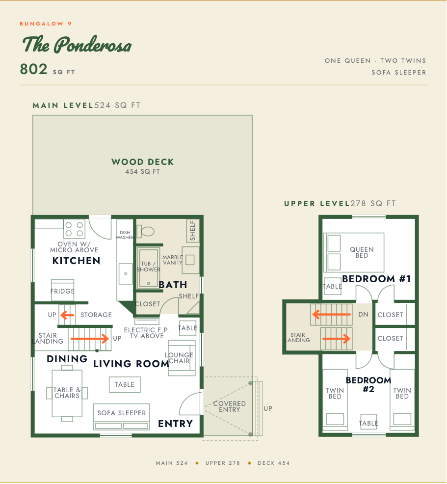 Cabin 9 The Ponderosa floor plan